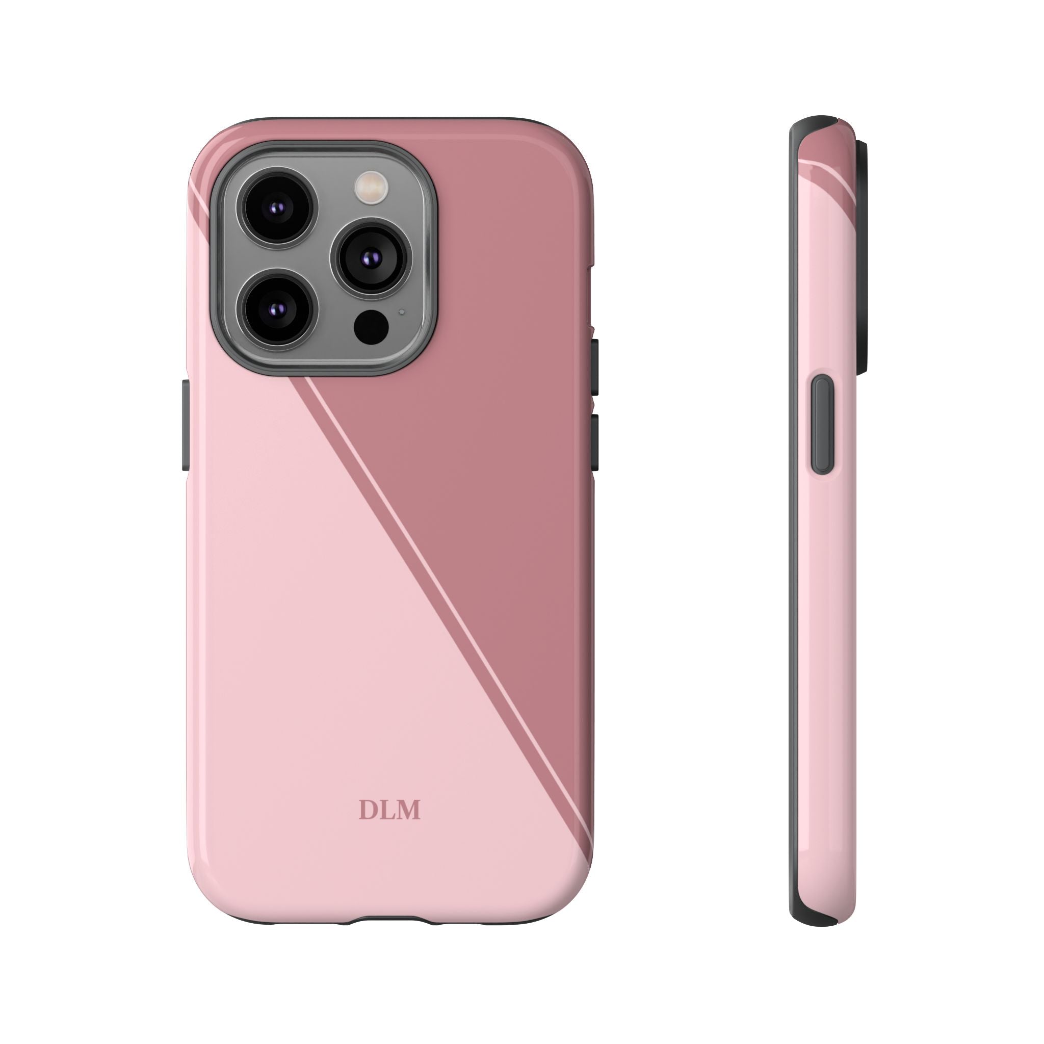 Pinks Two Tone Custom Initials Case