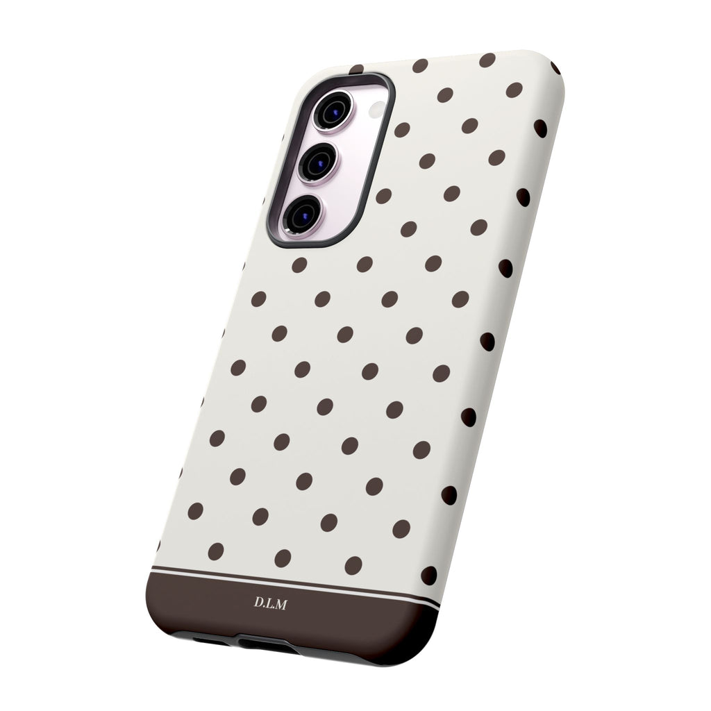 Creamy Mocha Personalised Polka Dot Case