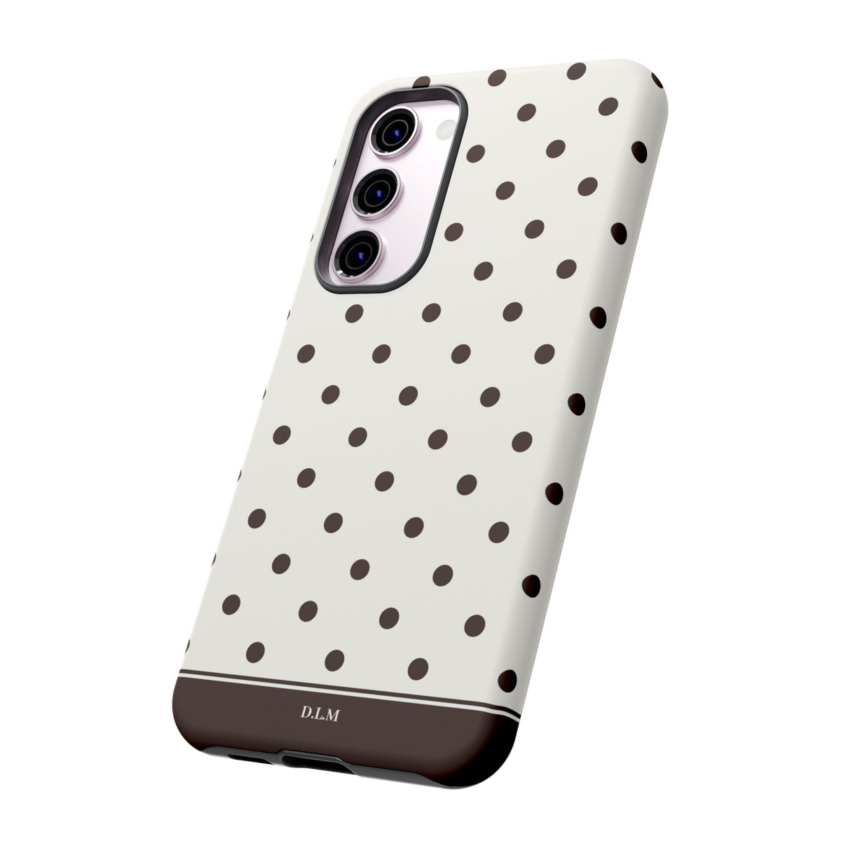 Creamy Mocha Personalised Polka Dot Case
