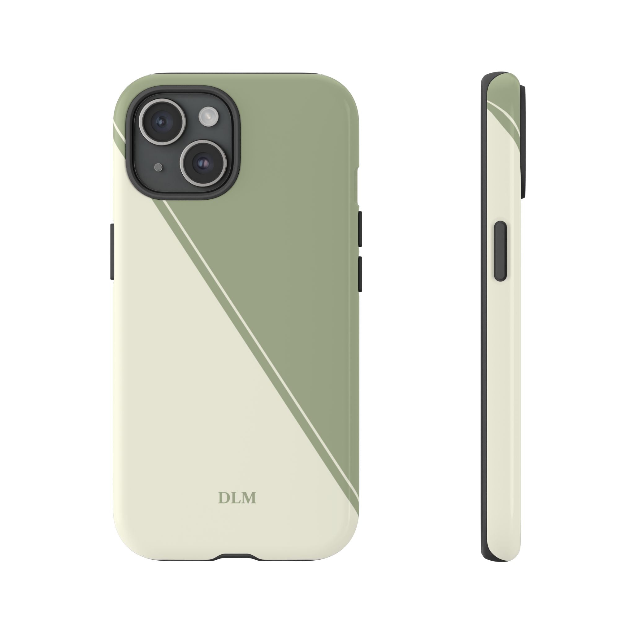 Matcha Two Tone Custom Initials Case