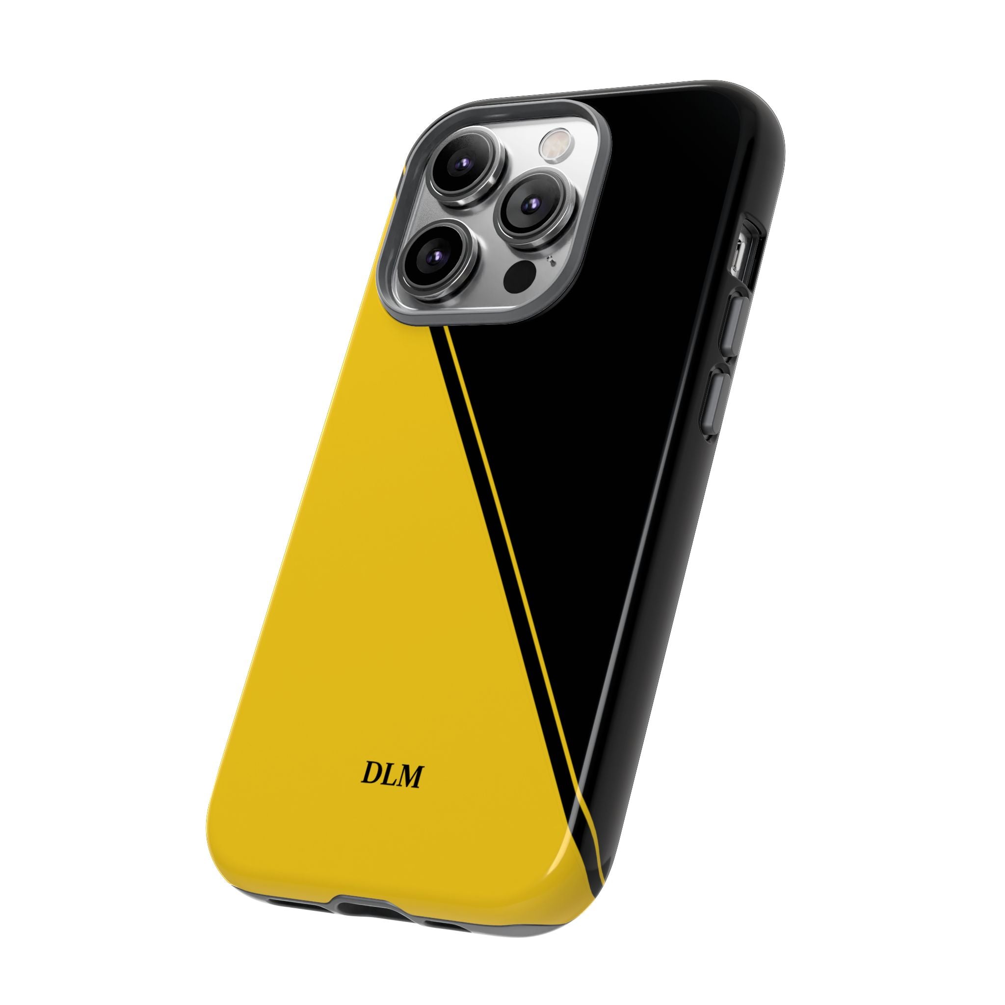 Yellow/Black Two Tone Custom Initials Case