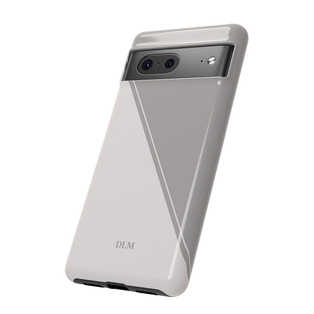 Grey Two Tone Case Custom Initials Case