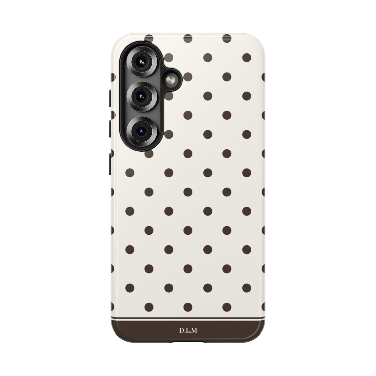 Creamy Mocha Personalised Polka Dot Case