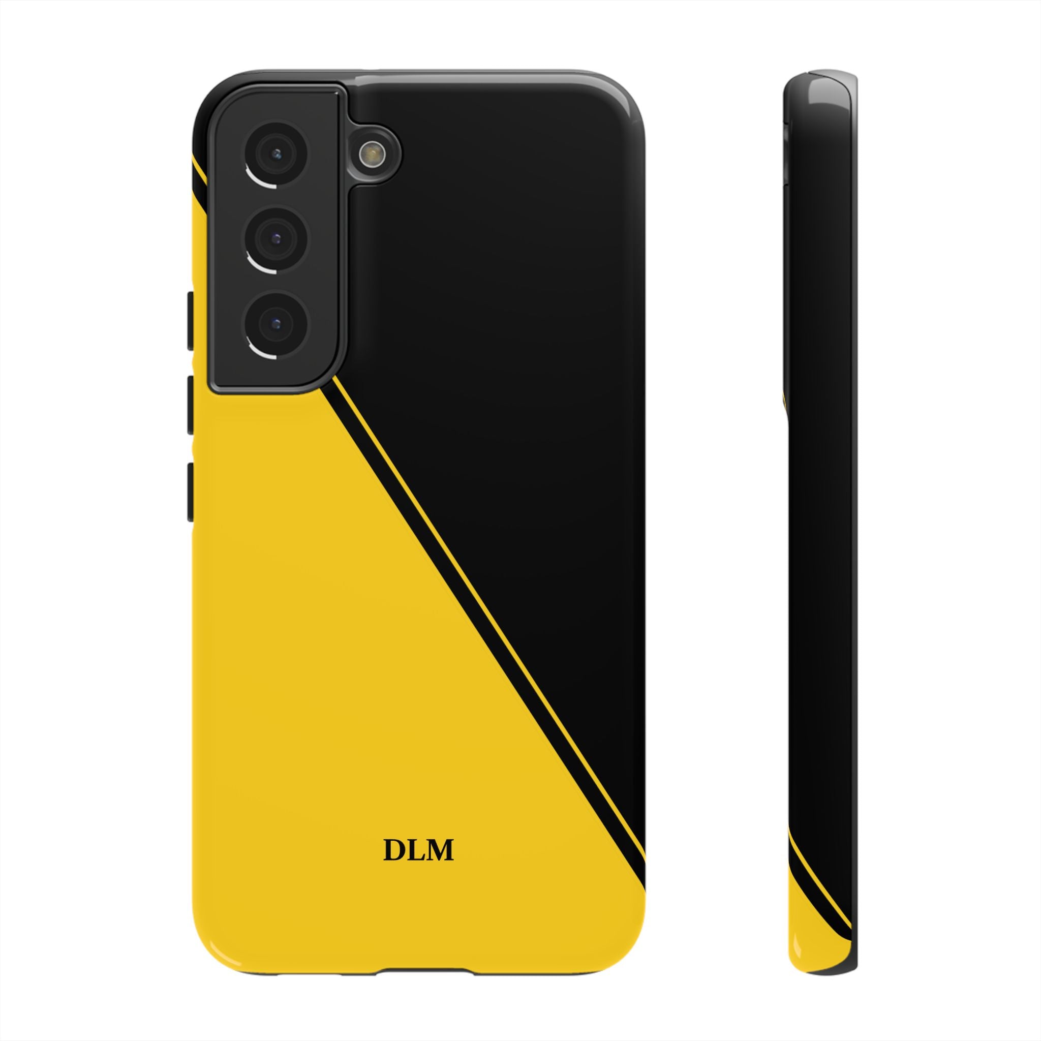 Yellow/Black Two Tone Custom Initials Case