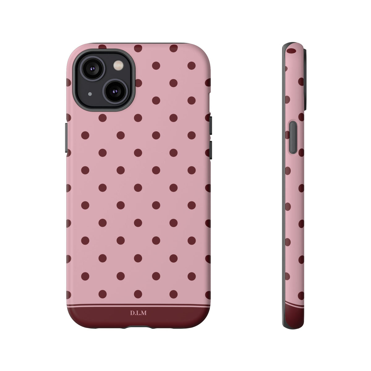 Berry Blush Personalised Polka Dot Case
