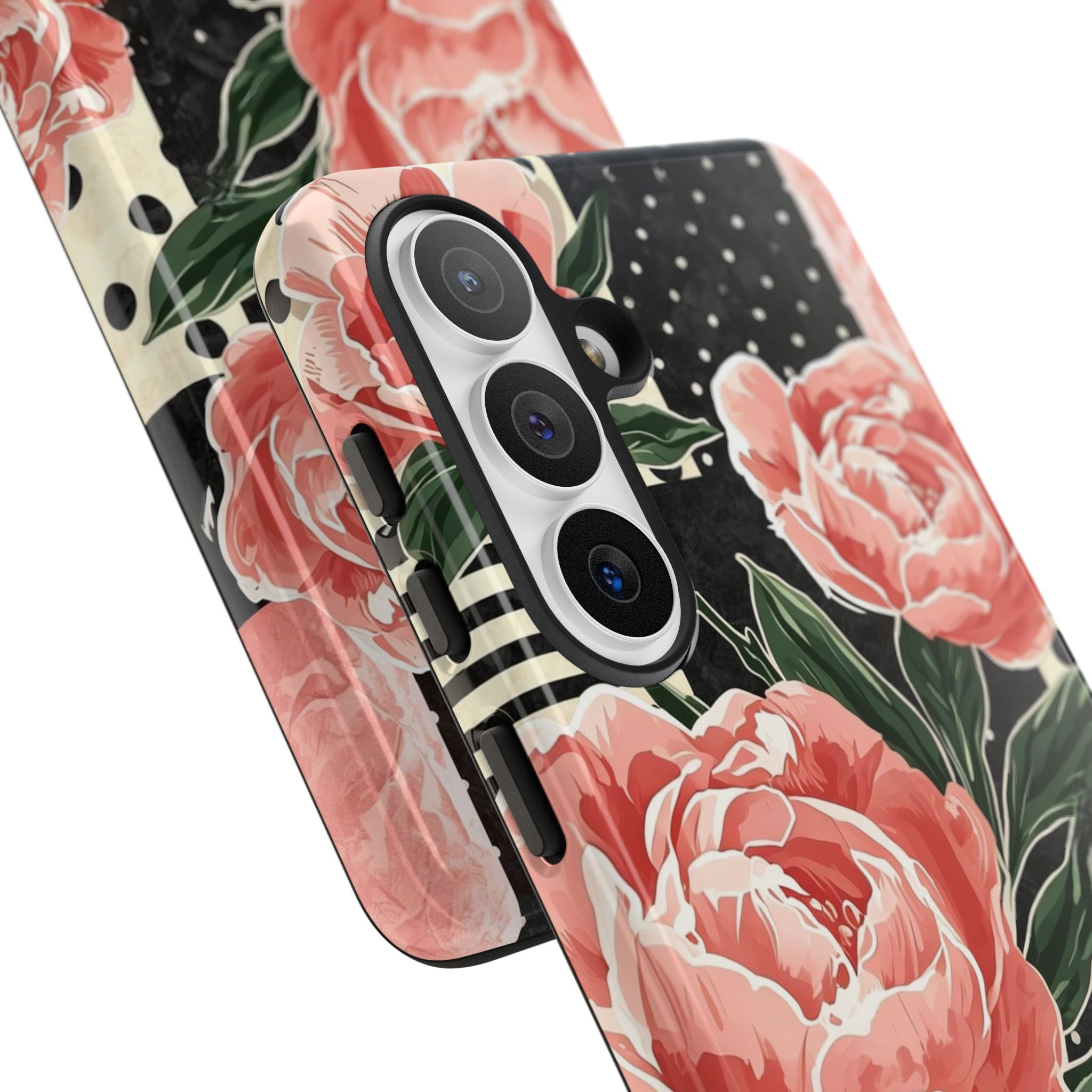 Pink Peony Stripes & Polka Dots
