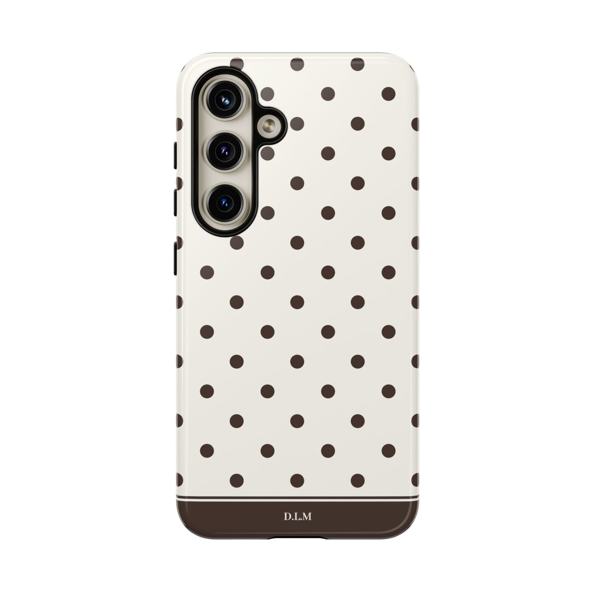 Creamy Mocha Personalised Polka Dot Case