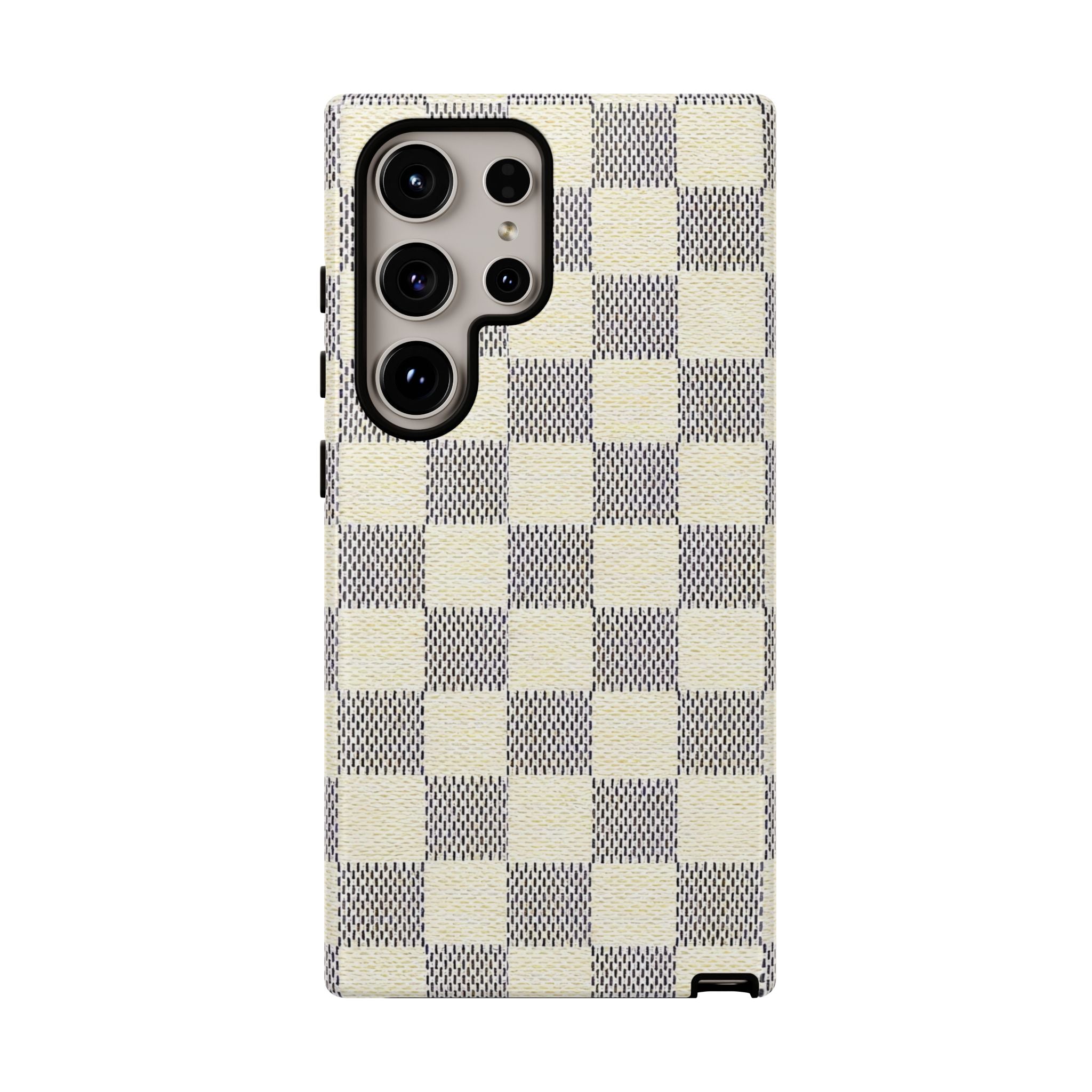 Checkered Cream Phone Case