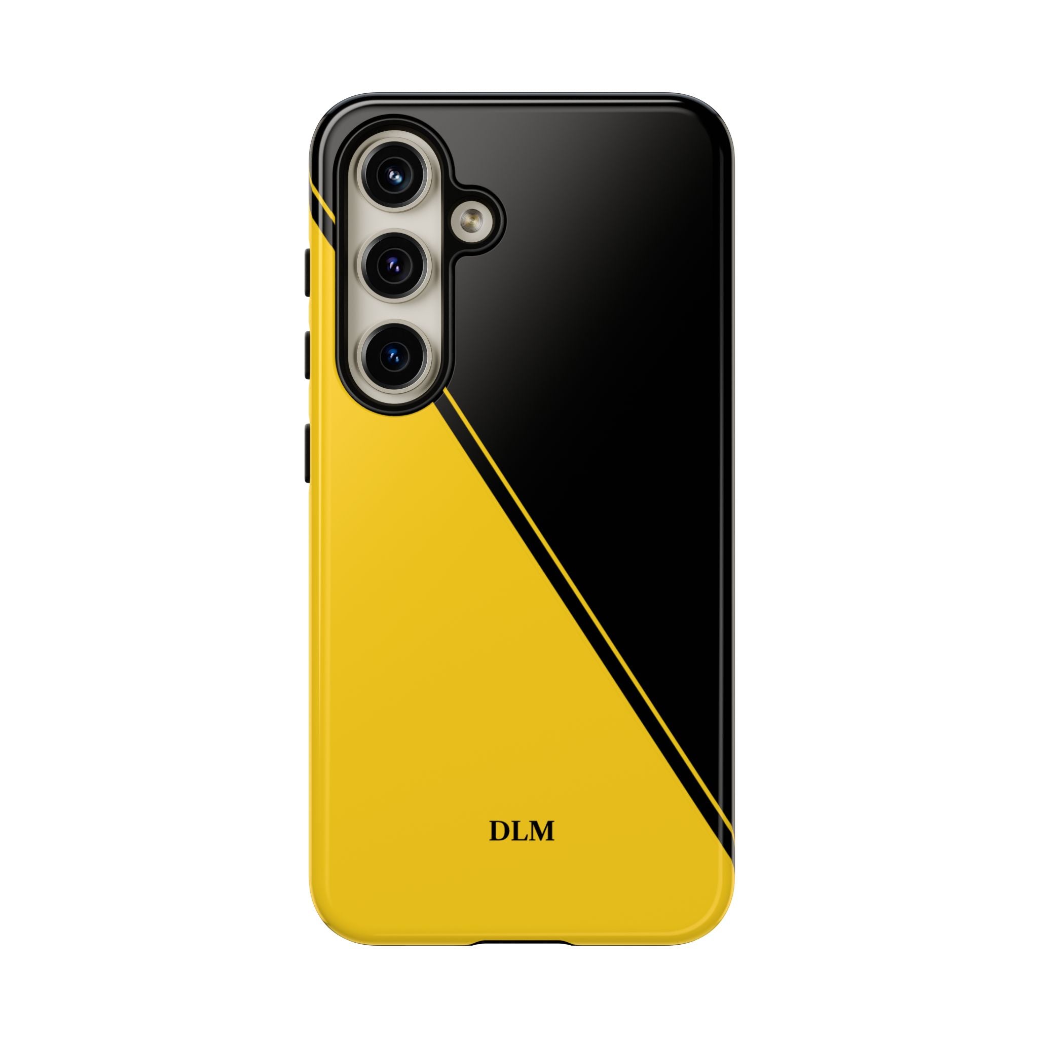 Yellow/Black Two Tone Custom Initials Case