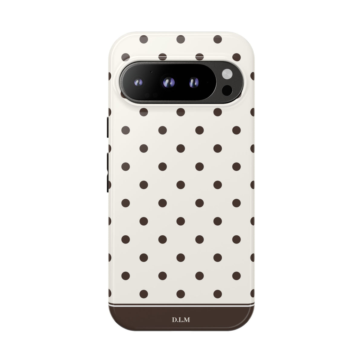 Creamy Mocha Personalised Polka Dot Case