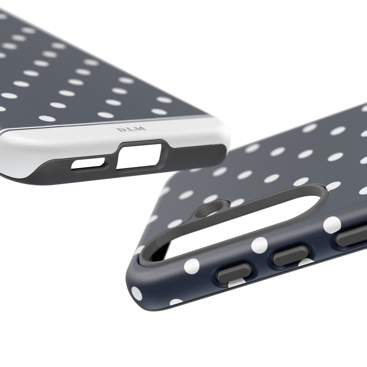 Navy Pearl Personalised Polka Dot Case
