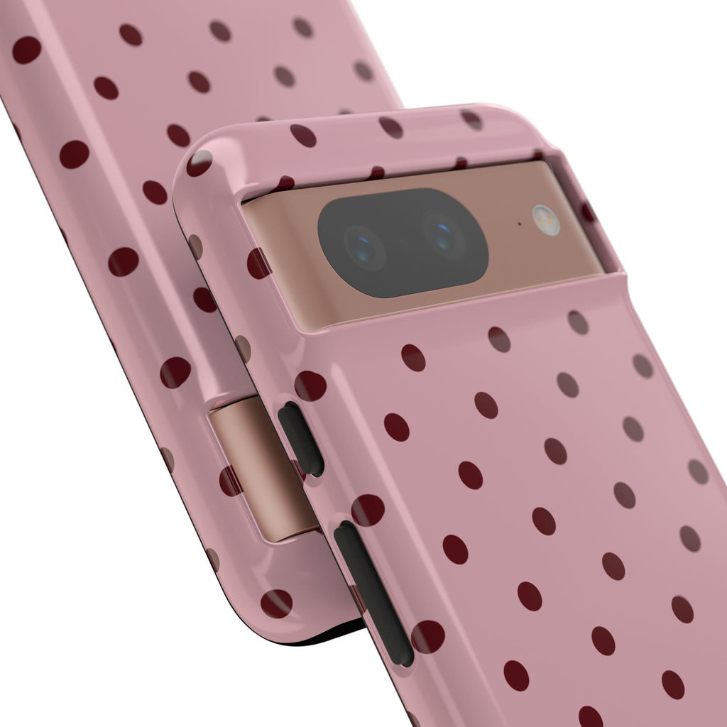 Berry Blush Personalised Polka Dot Case