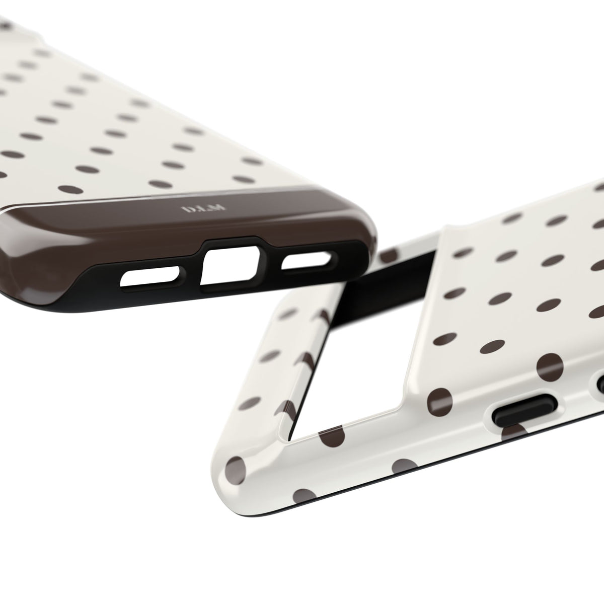 Creamy Mocha Personalised Polka Dot Case