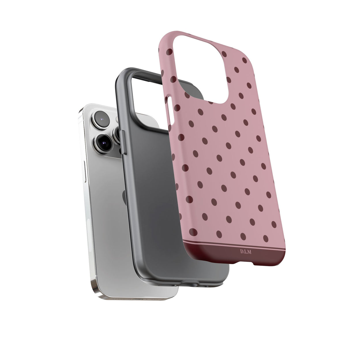 Berry Blush Personalised Polka Dot Case