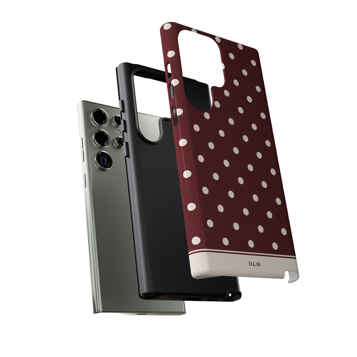 Cranberry Cream Personalised Polka Dot Case