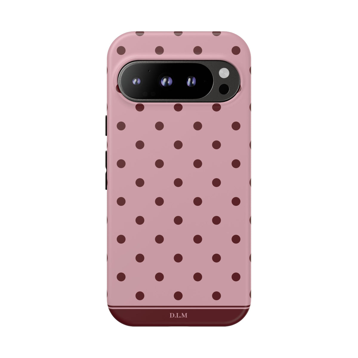 Berry Blush Personalised Polka Dot Case
