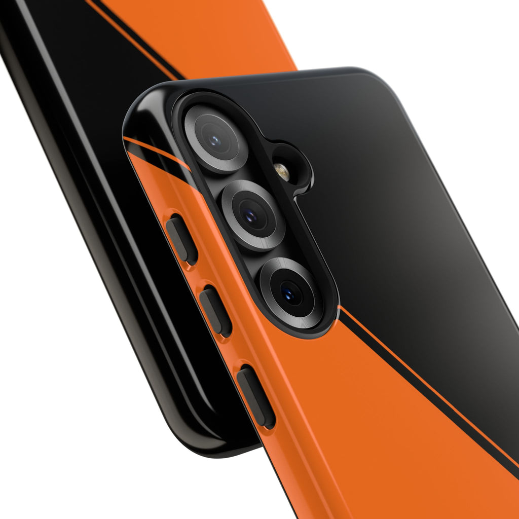 Orange/Black Two Tone Custom Initials Case