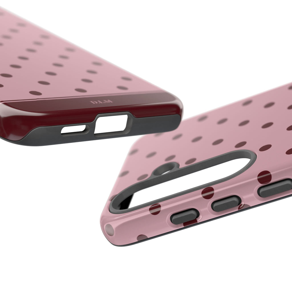Berry Blush Personalised Polka Dot Case