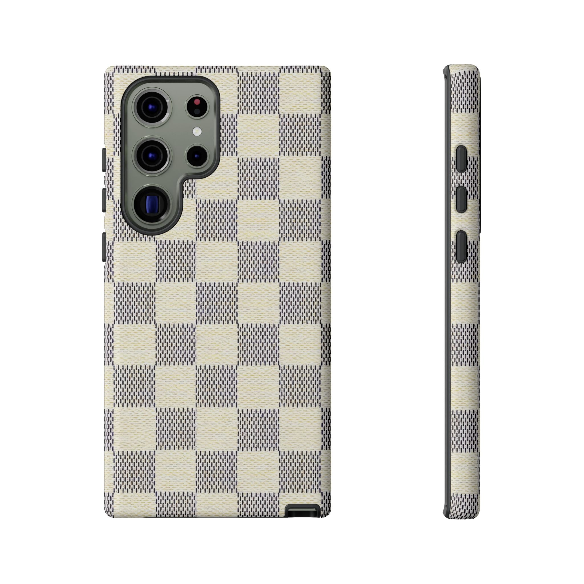 Checkered Cream Phone Case