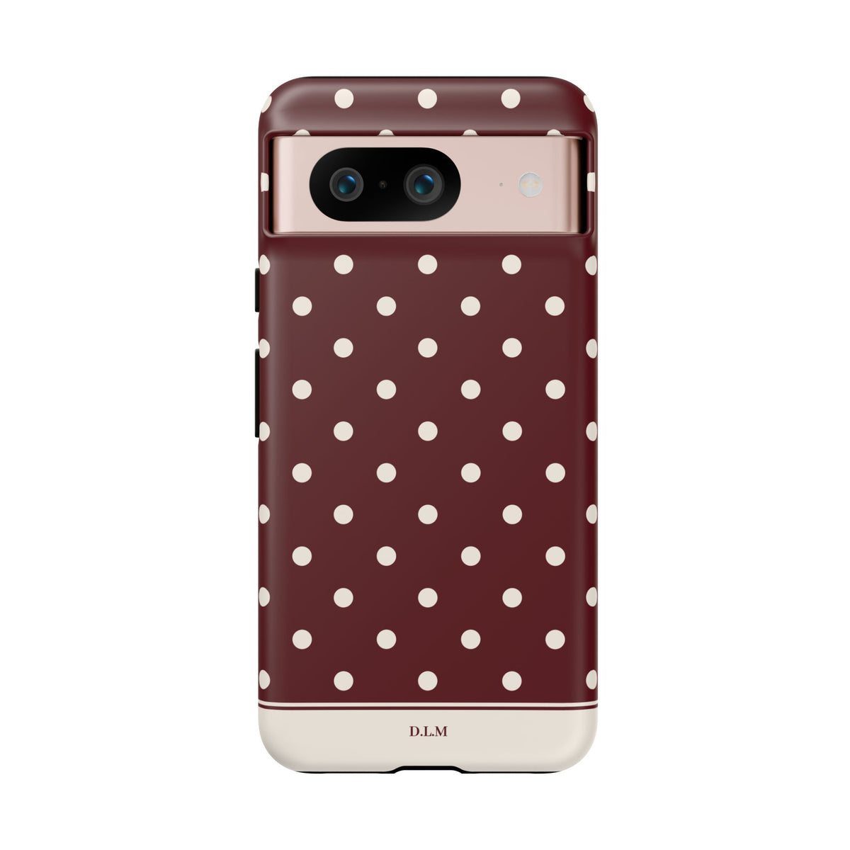 Cranberry Cream Personalised Polka Dot Case