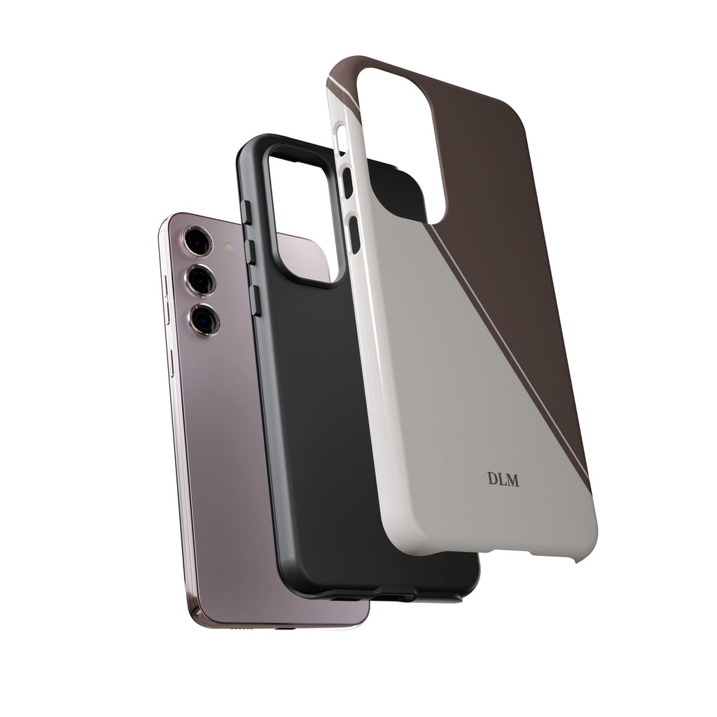 Brown/Cream Two Tone Custom Initials Case