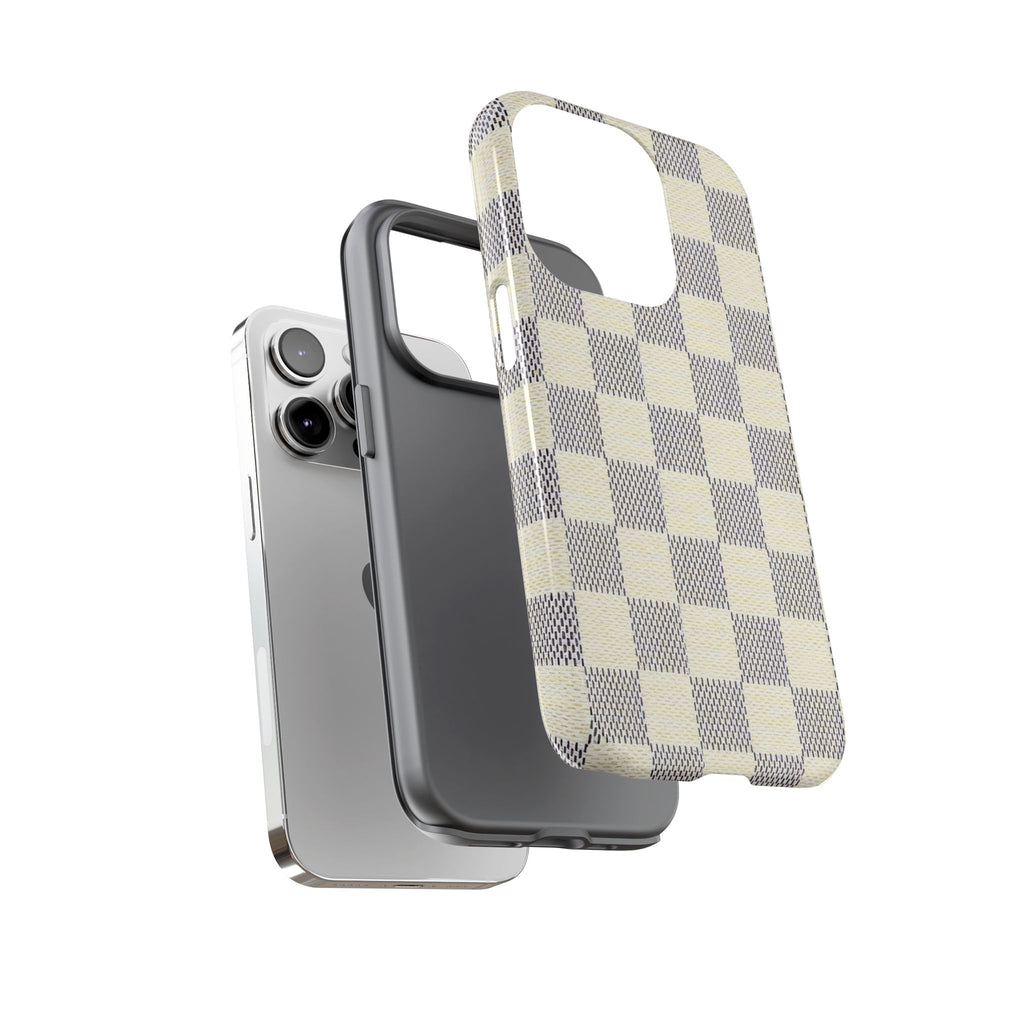 Checkered Cream Phone Case