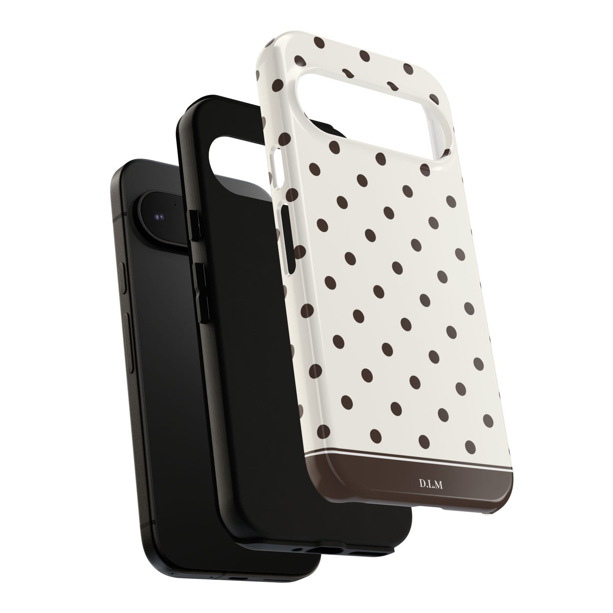Creamy Mocha Personalised Polka Dot Case