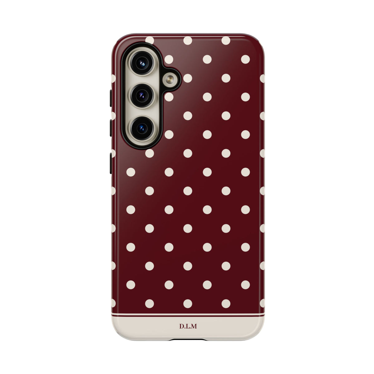 Cranberry Cream Personalised Polka Dot Case