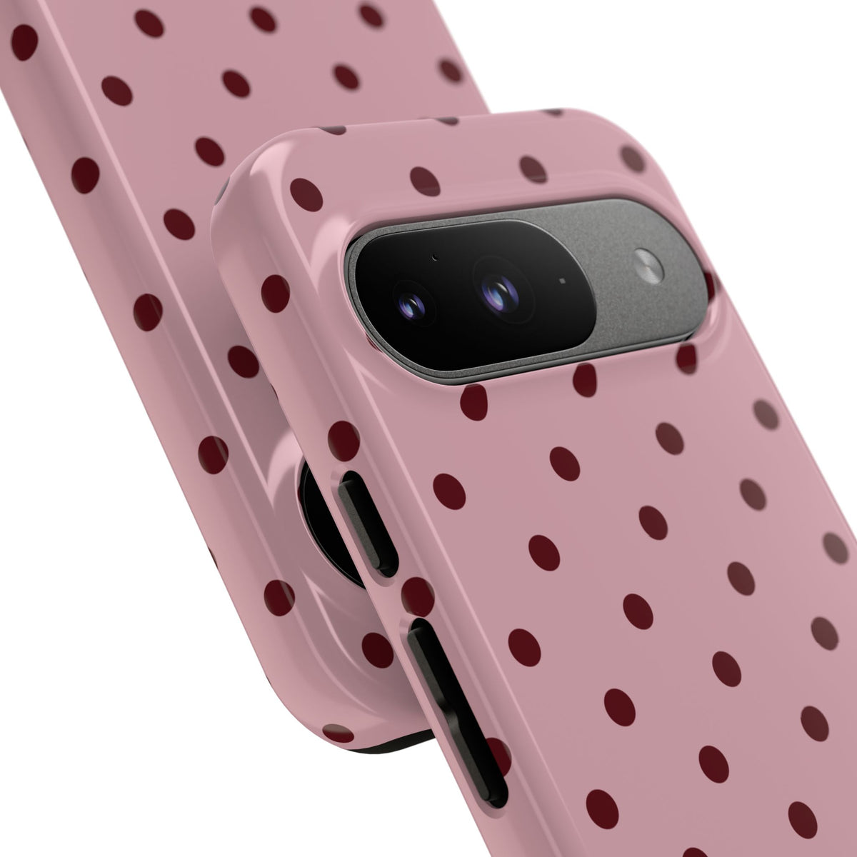 Berry Blush Personalised Polka Dot Case