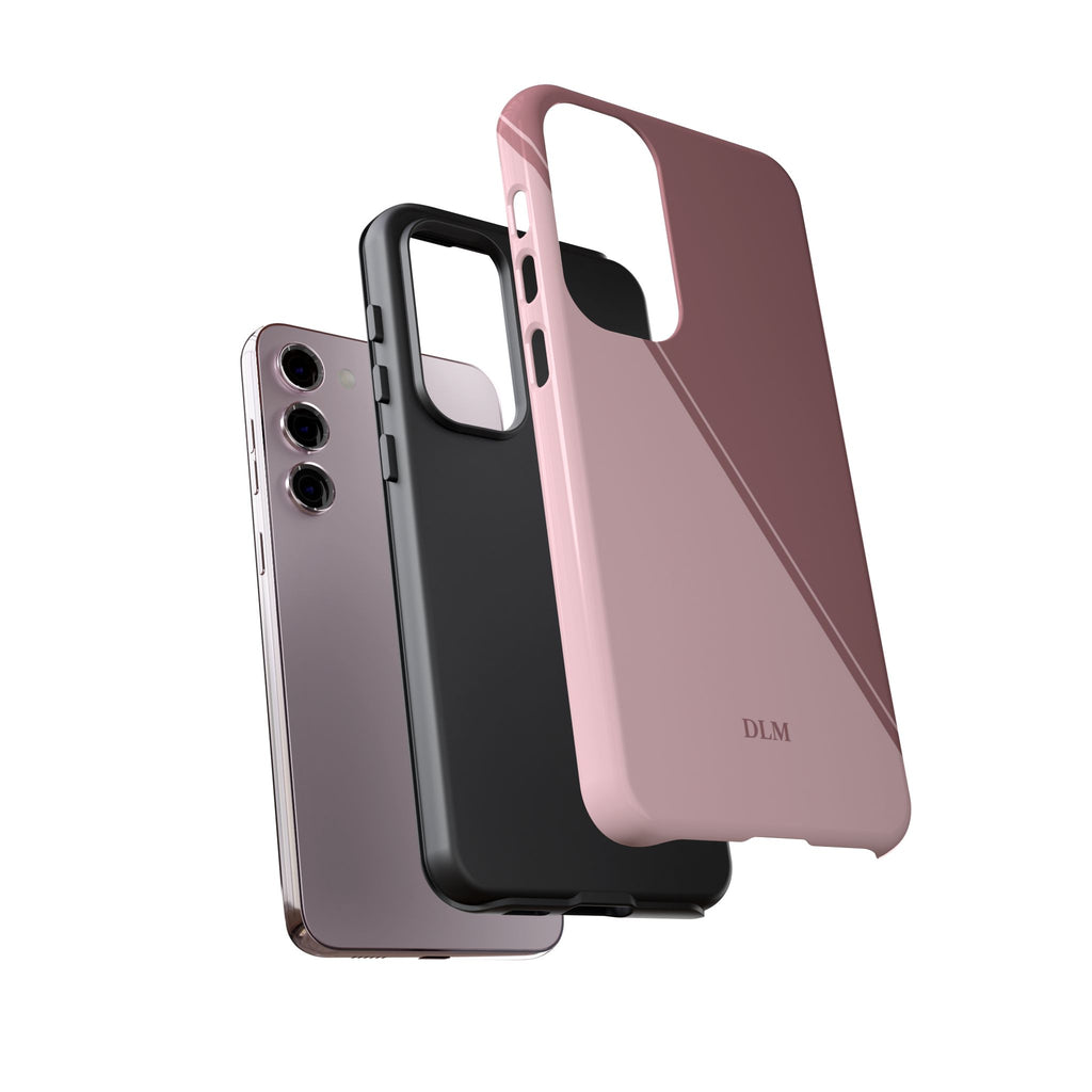 Pinks Two Tone Custom Initials Case