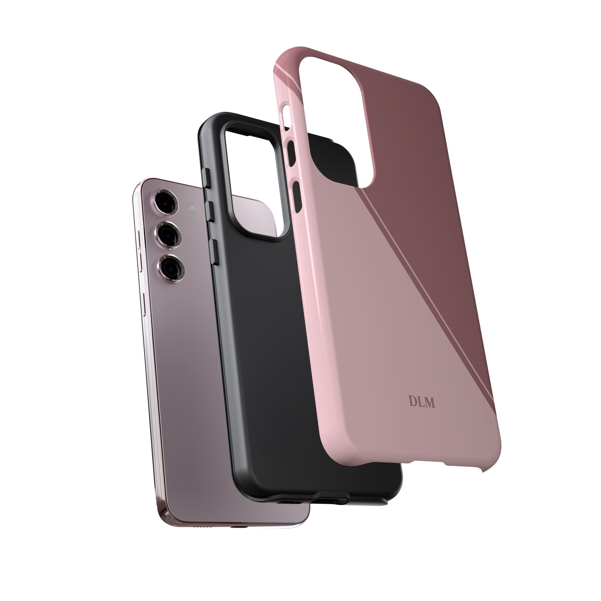 Pinks Two Tone Custom Initials Case