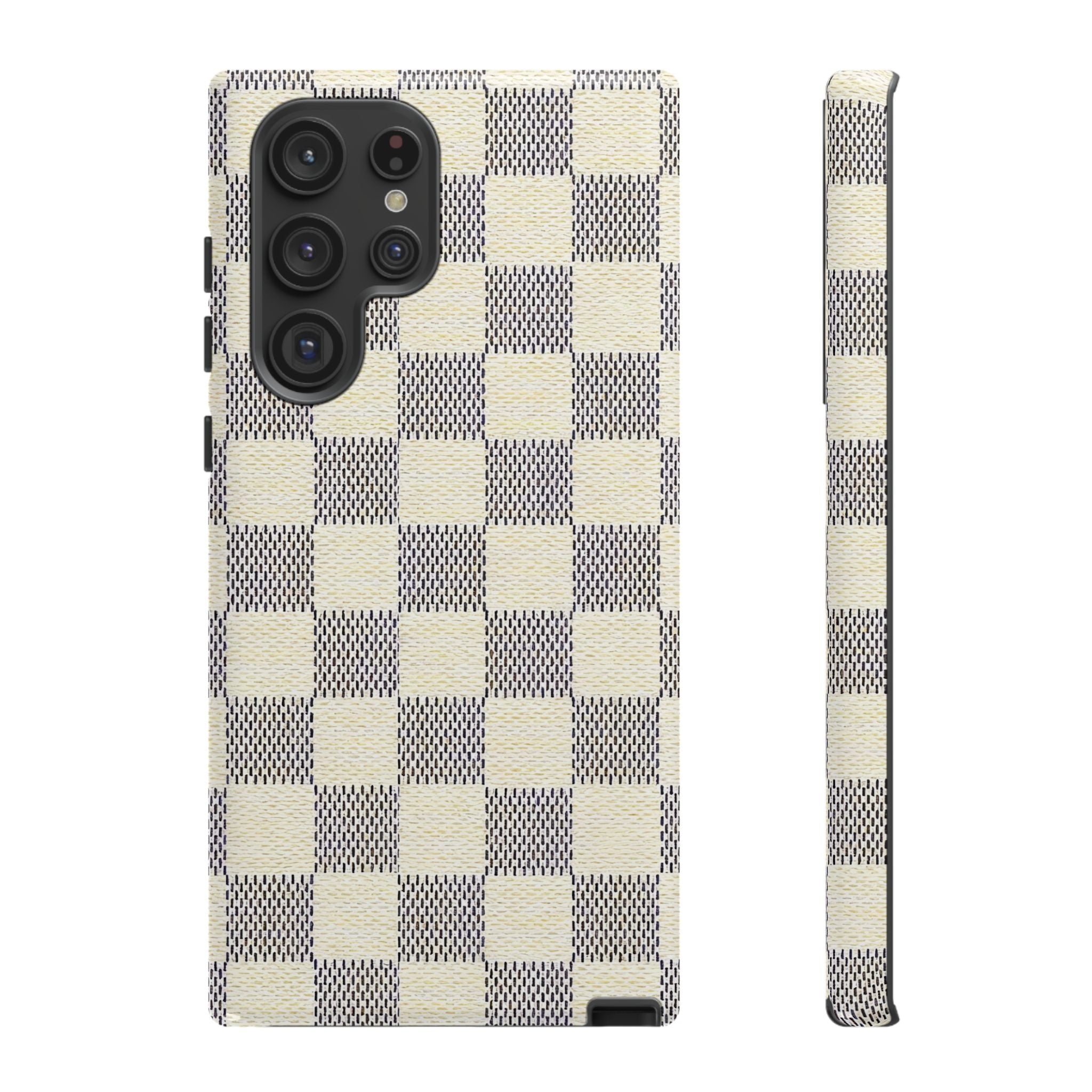 Checkered Cream Phone Case