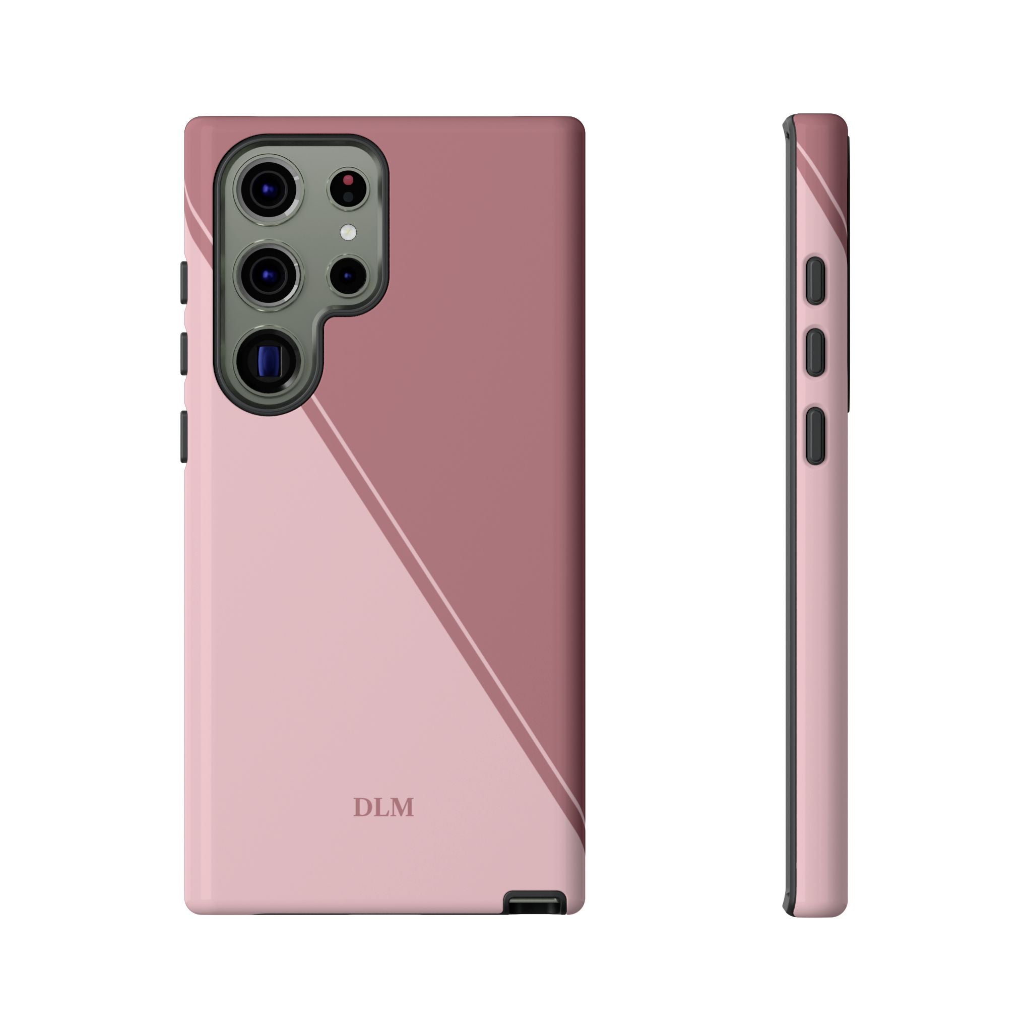 Pinks Two Tone Custom Initials Case