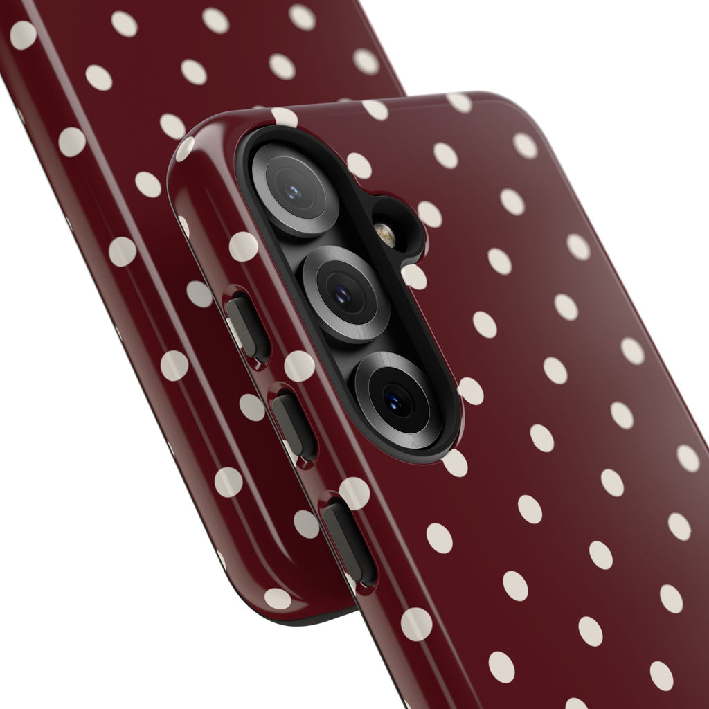 Cranberry Cream Personalised Polka Dot Case