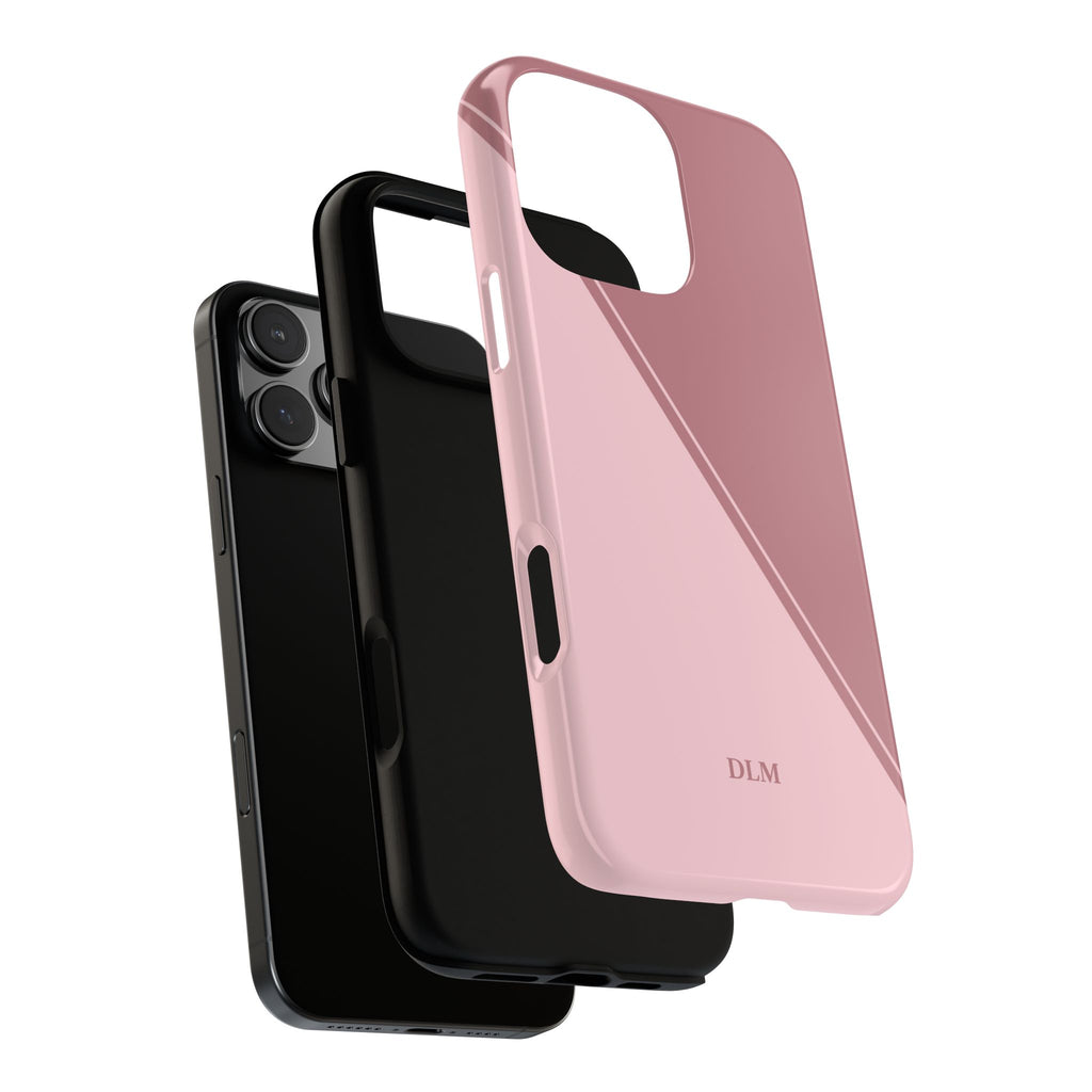Pinks Two Tone Custom Initials Case