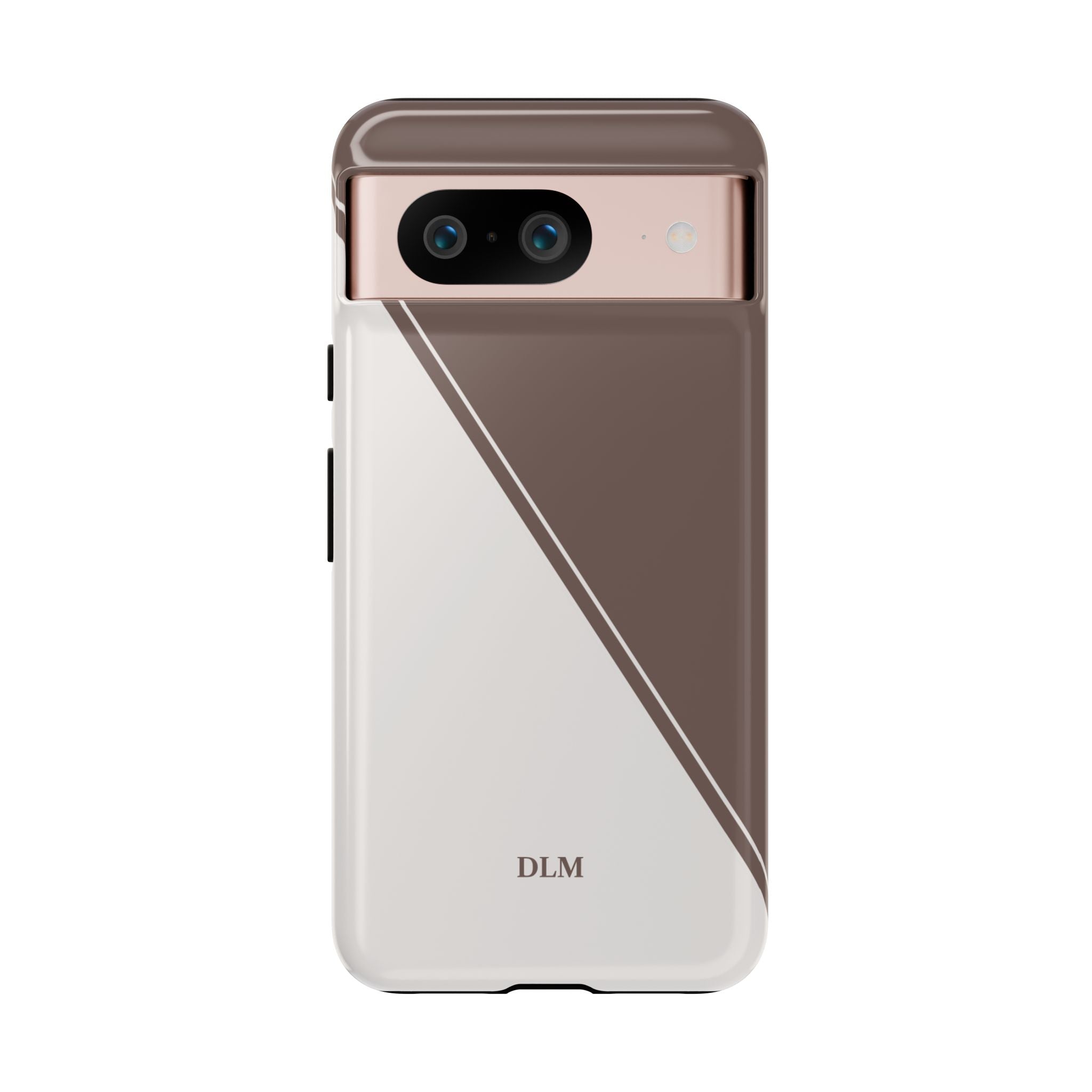Brown/Cream Two Tone Custom Initials Case
