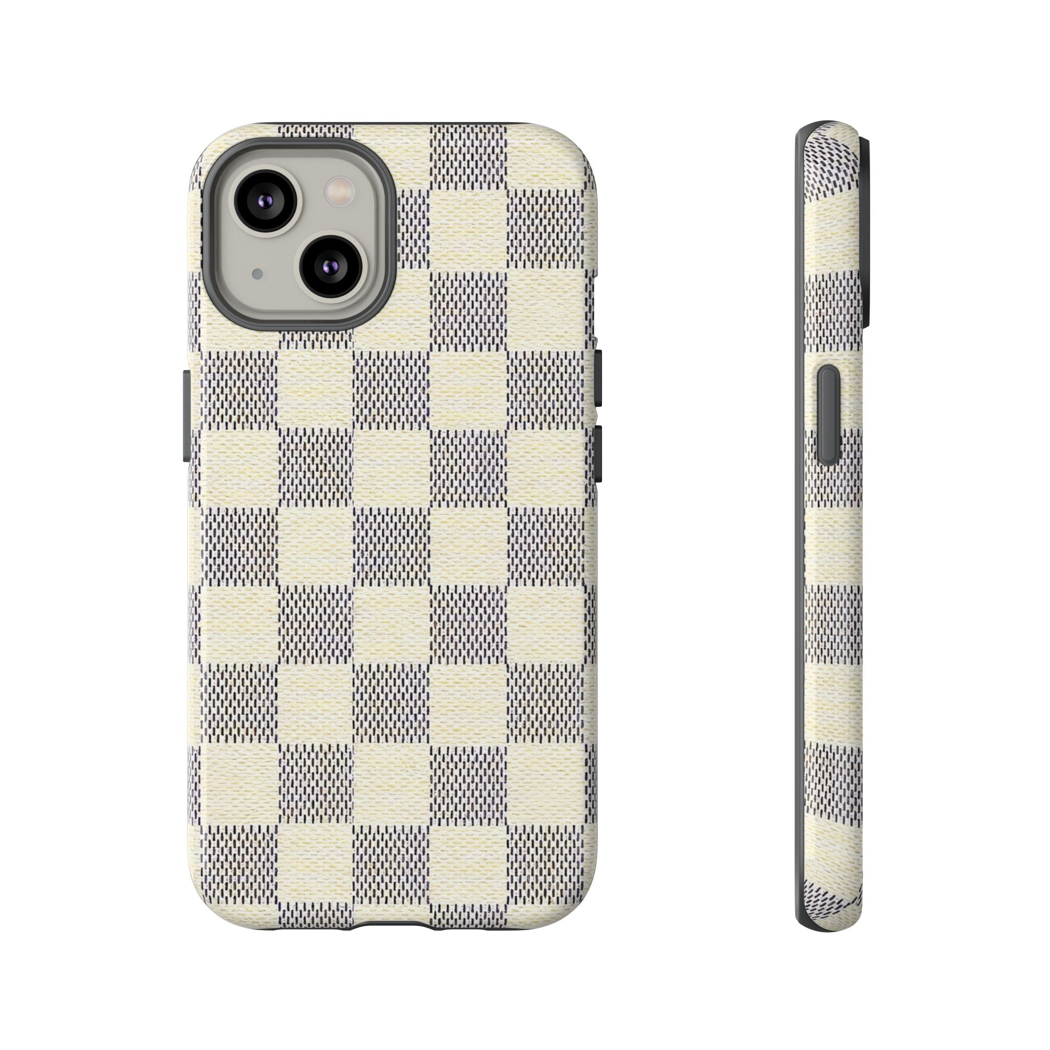 Checkered Cream Phone Case