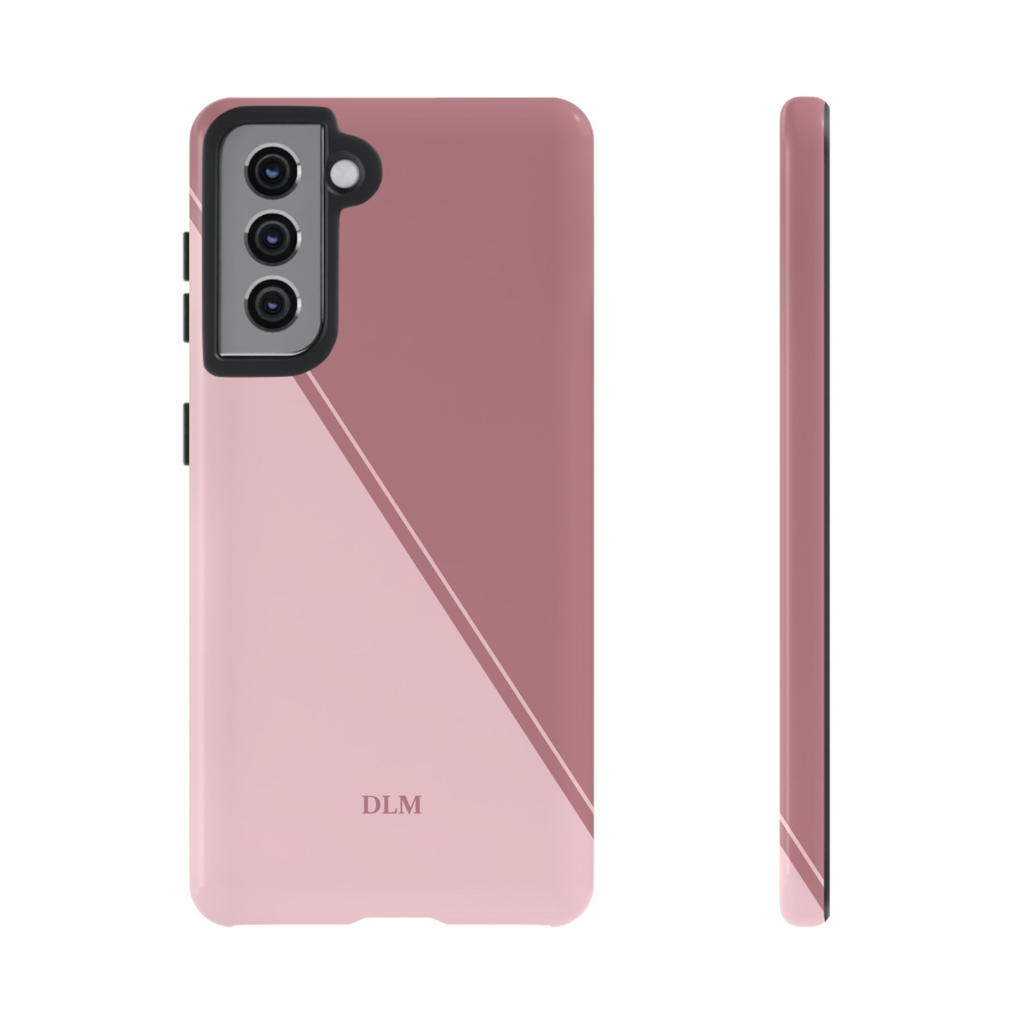 Pinks Two Tone Custom Initials Case