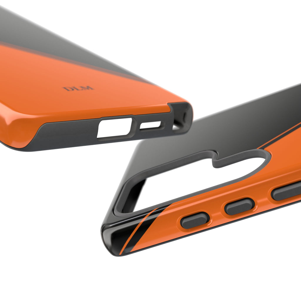 Orange/Black Two Tone Custom Initials Case