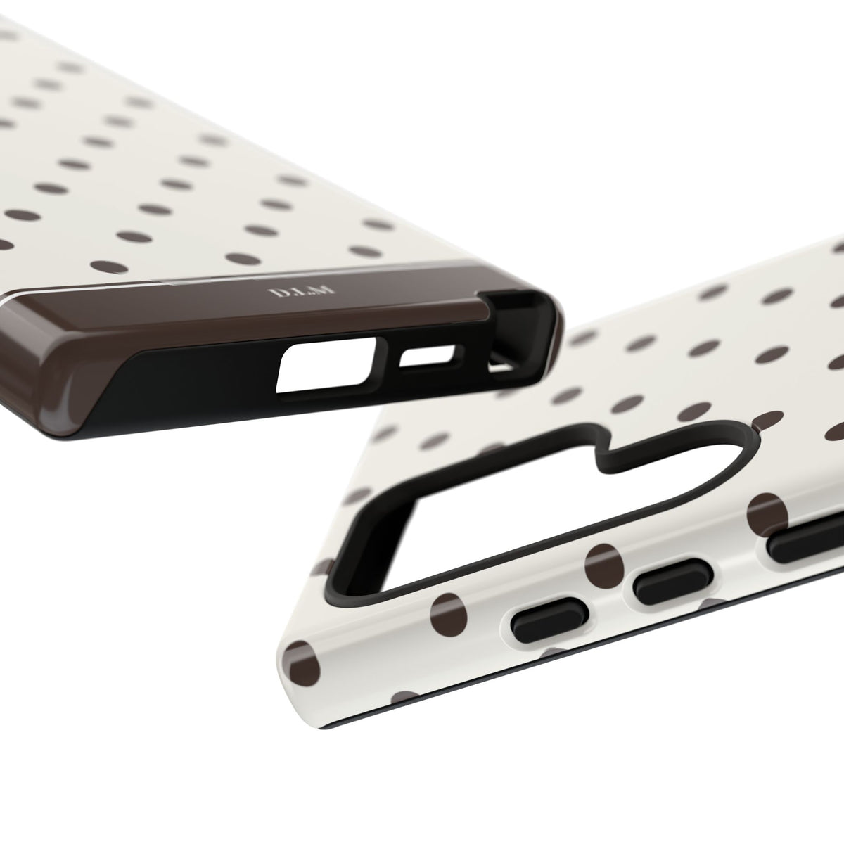 Creamy Mocha Personalised Polka Dot Case