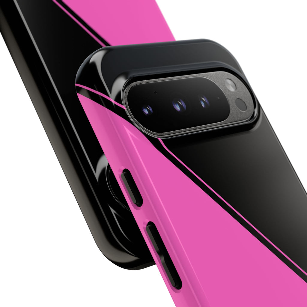 Pink/Black Two Tone Custom Initials Case
