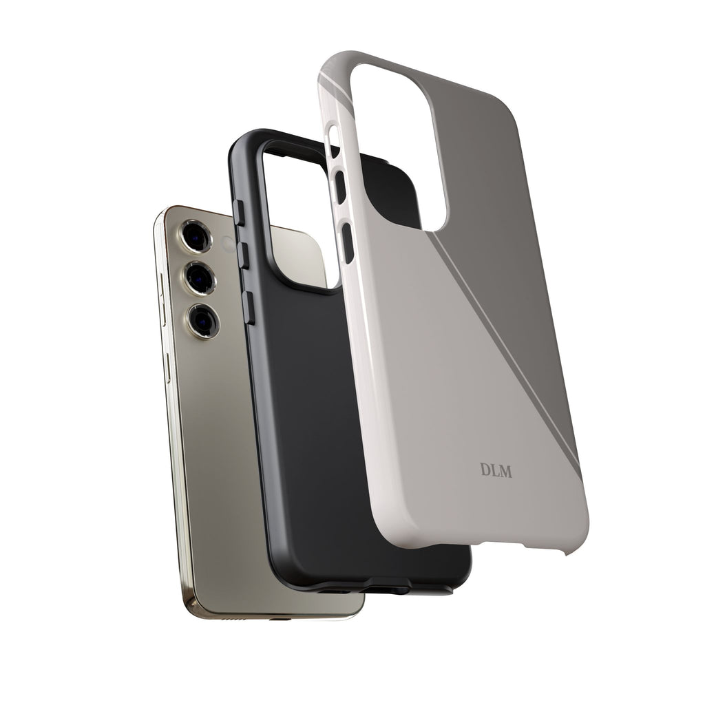 Grey Two Tone Case Custom Initials Case