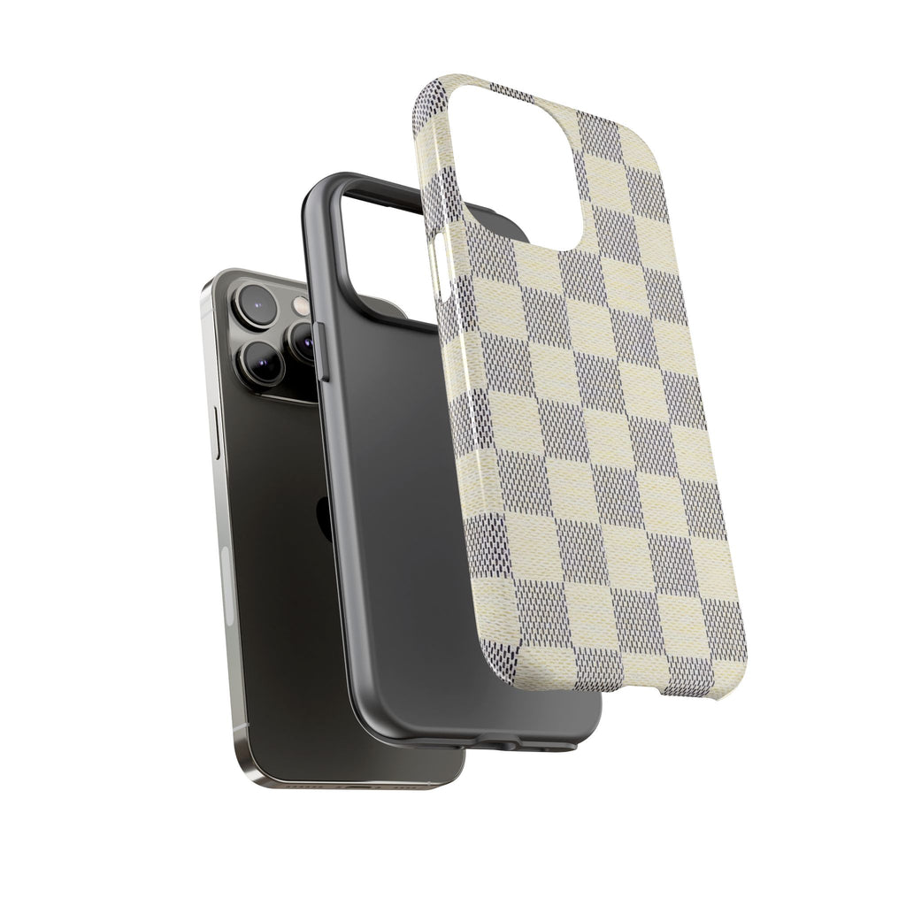 Checkered Cream Phone Case