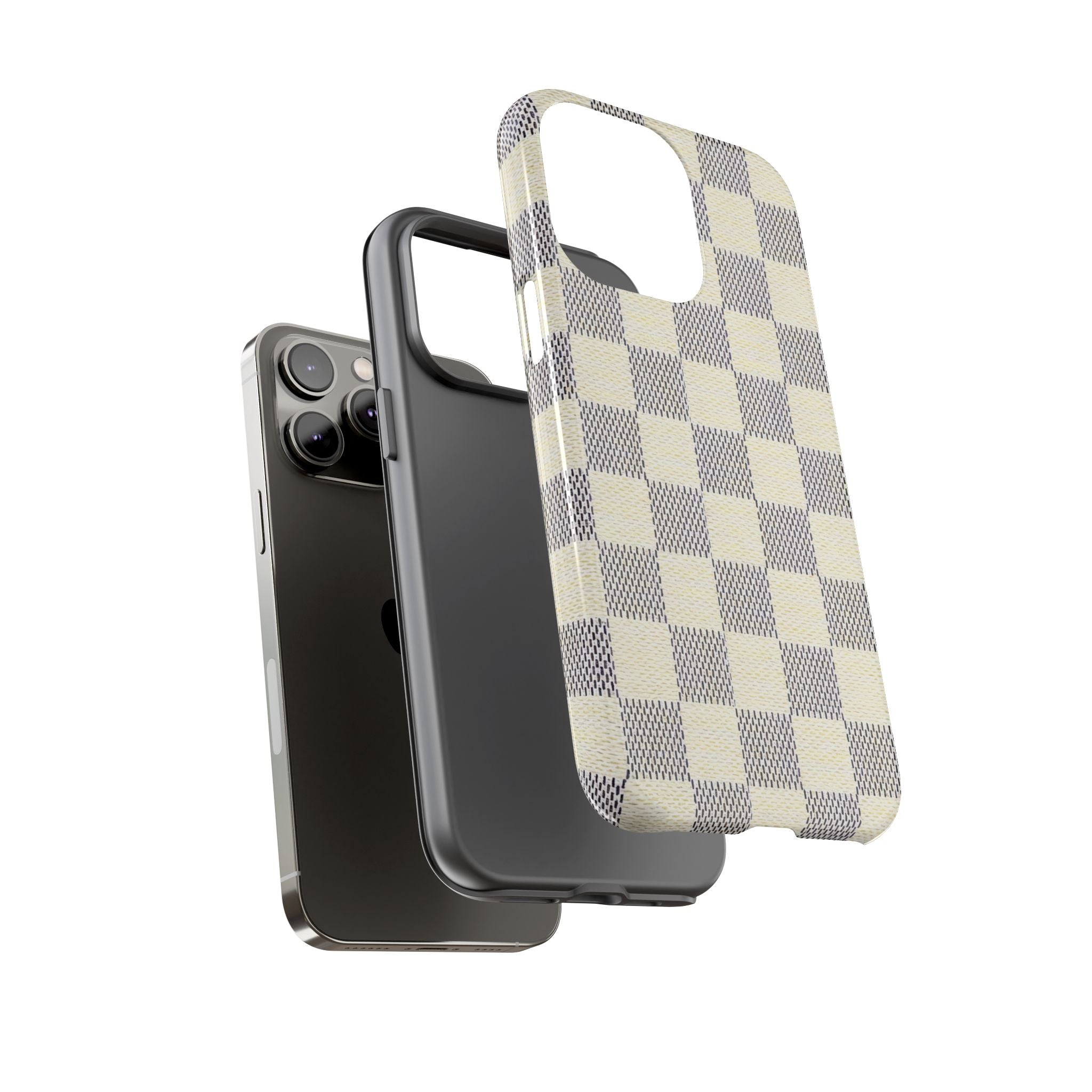 Checkered Cream Phone Case