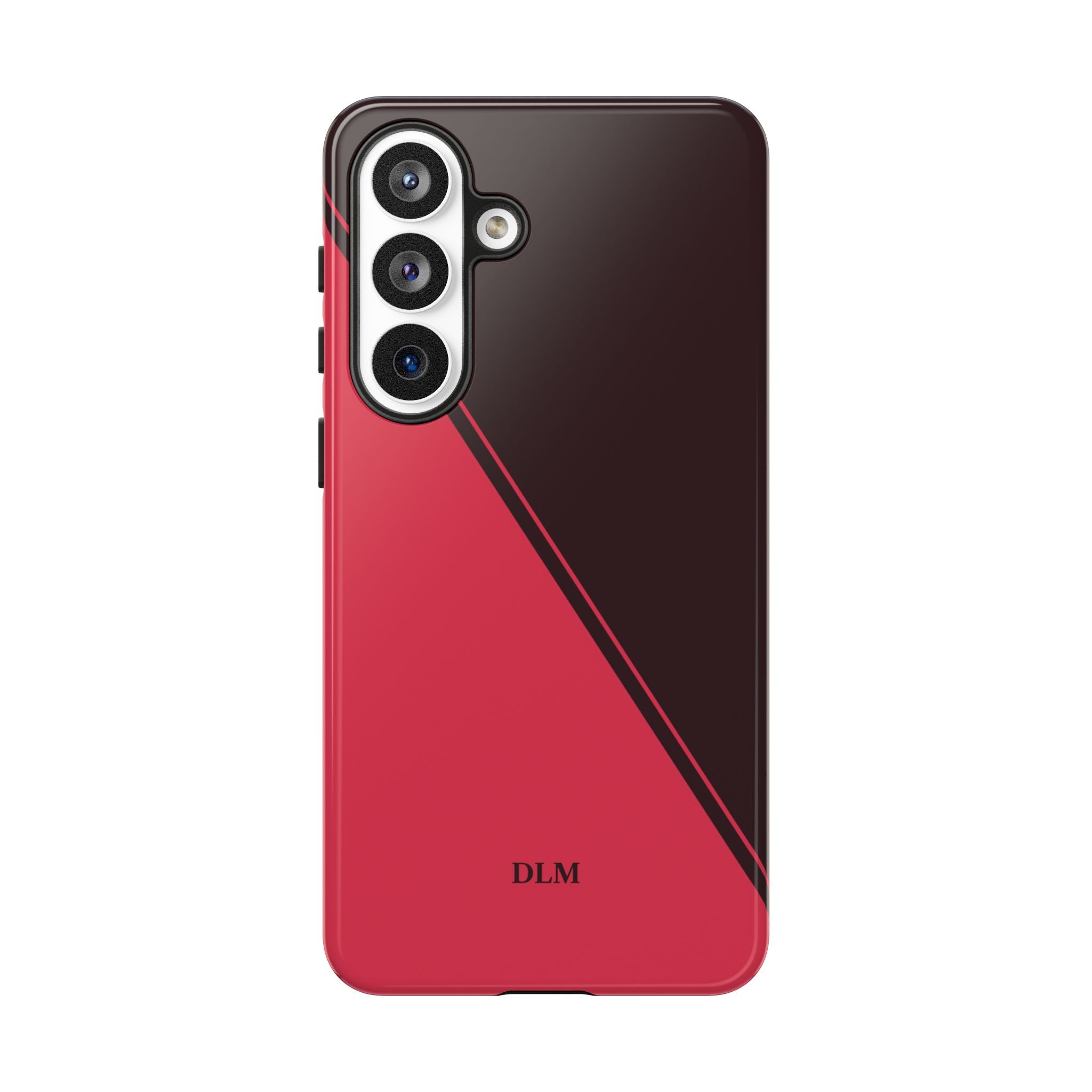 Red/Brown Two Tone Custom Initials Case