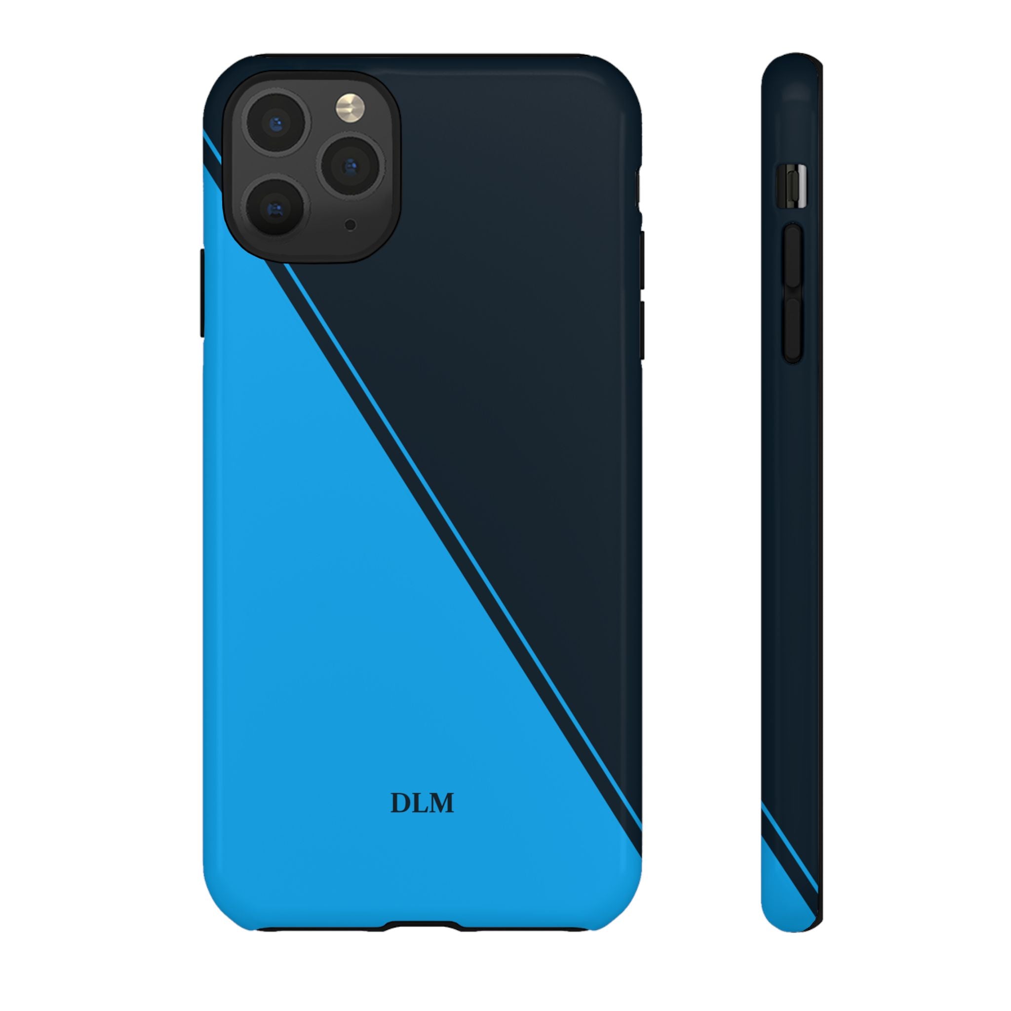 Blues Two Tone Custom Initials Case