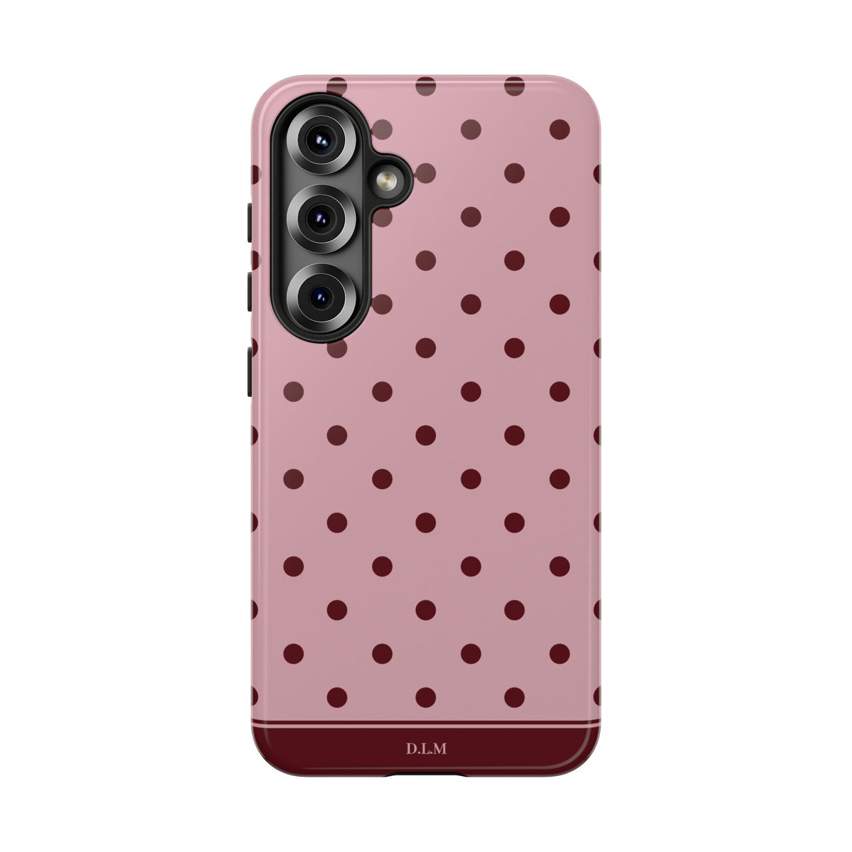 Berry Blush Personalised Polka Dot Case