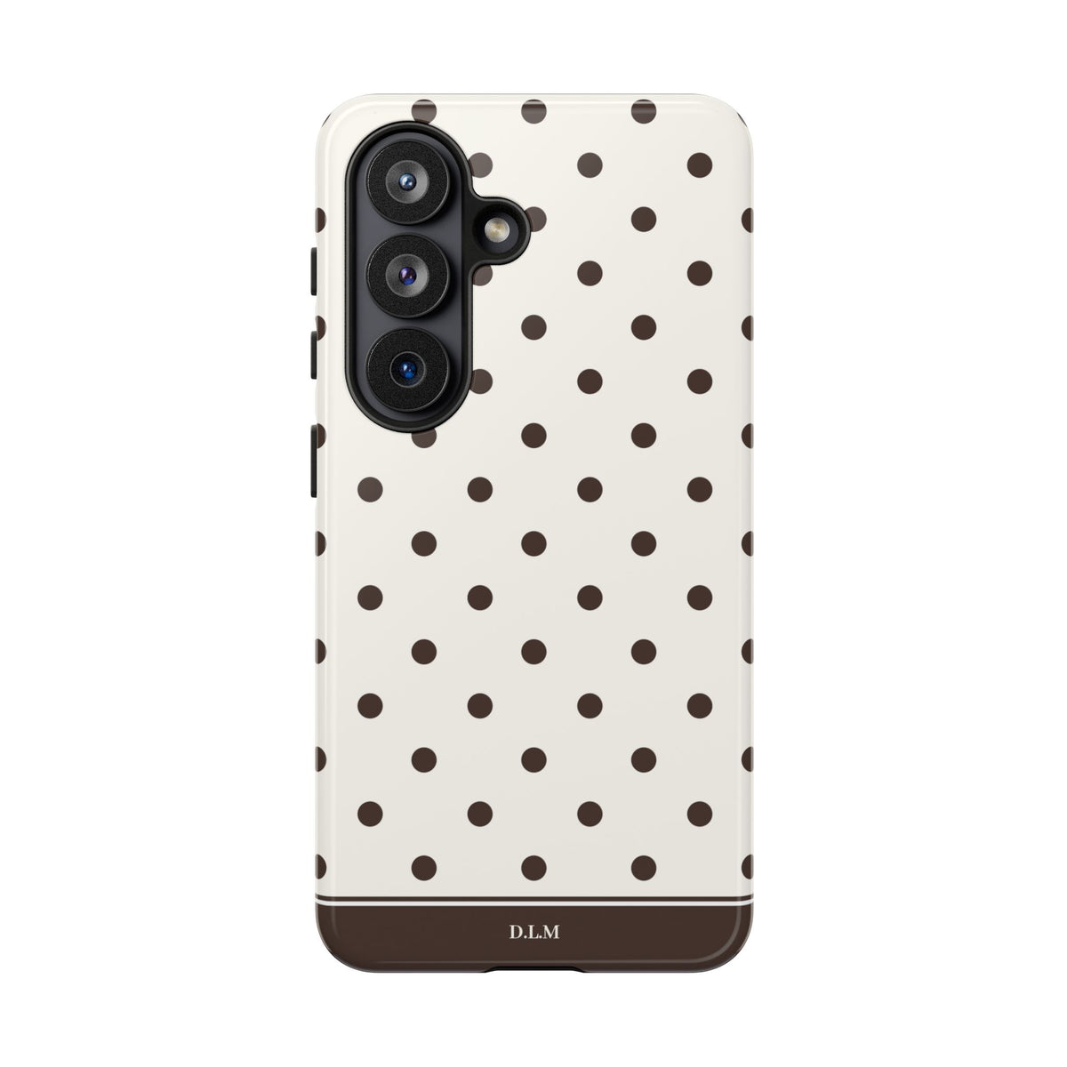 Creamy Mocha Personalised Polka Dot Case