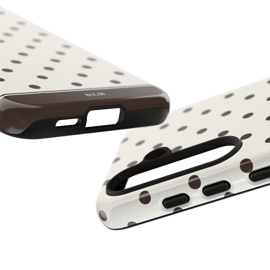 Creamy Mocha Personalised Polka Dot Case