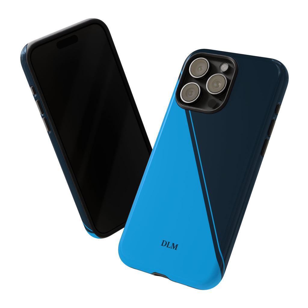 Blues Two Tone Custom Initials Case